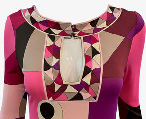   Pucci Contemporary Redux Pink & Purple Jersey Dress DETAIL 4 of 5