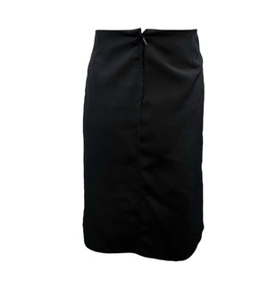Tom Ford for Gucci Y2K Black Wool Raw Edged Lace Up Skirt BACK 3 of 5