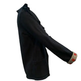 Comme des Garcon 90s Black Knit Ruffled Cardigan SIDE 2 of 5