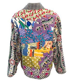  Koos Van Den Akker 90s Colorful Oversized Patchwork  Jacket BACK 3 of 5