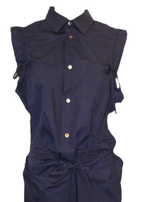Junya Watanabe for Comme des Garcons 2002 Cotton Deconstructed Shirt Dress DETAIL 4 of 5