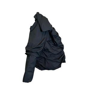  Issey Miyake Y2K Black Nylon Ruched Puffer Jacket SIDE 2 of 4
