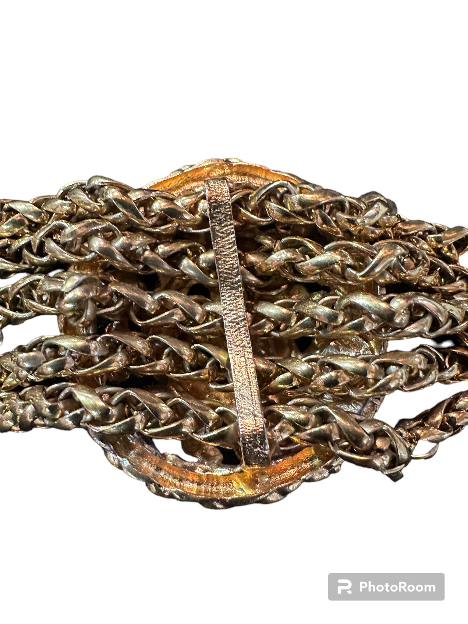 Vintage YSL Studded Chain Bracelet, closure REVERSE 4 of 5