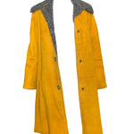 Bonnie Cashin for Sills Orange Suede Coat with Grey Sherpa Lining, open 2