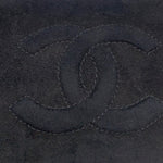 Chanel 90s Black Suede Quilted Mini Shoulder Flap Bag LOGO 7 of 8