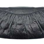   Judith Leiber 80s Black Reptile Deco Evening Convertible Evening Bag BACK 3 of 7