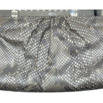 Judith Leiber 2000s Silver Snakeskin Deco Motif Evening Clutch Bag BACK 2 of 6