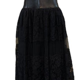 Valentino 2010s Gown Black Lambskin and Lace  FRONT 1 of 6