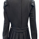 Dolce and Gabbana 2000s Spectacular Black Wool Military Inspired Coat BACK 3 of 8