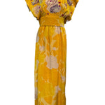 Libertine/Norman Norell Contemporary/1960s Yellow Floral Jacquard Super Embellished Gown FRONT 1 of 10