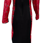  Geoffrey Beene 80s Iconic Red Sequin Sheath Gown BACK 3 of 6