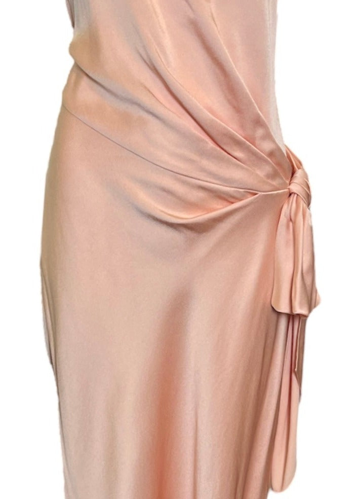  John Galliano 2000s Peachy Pink 1930s Inspired  Bias Cut Gown FRONT 1 of 5