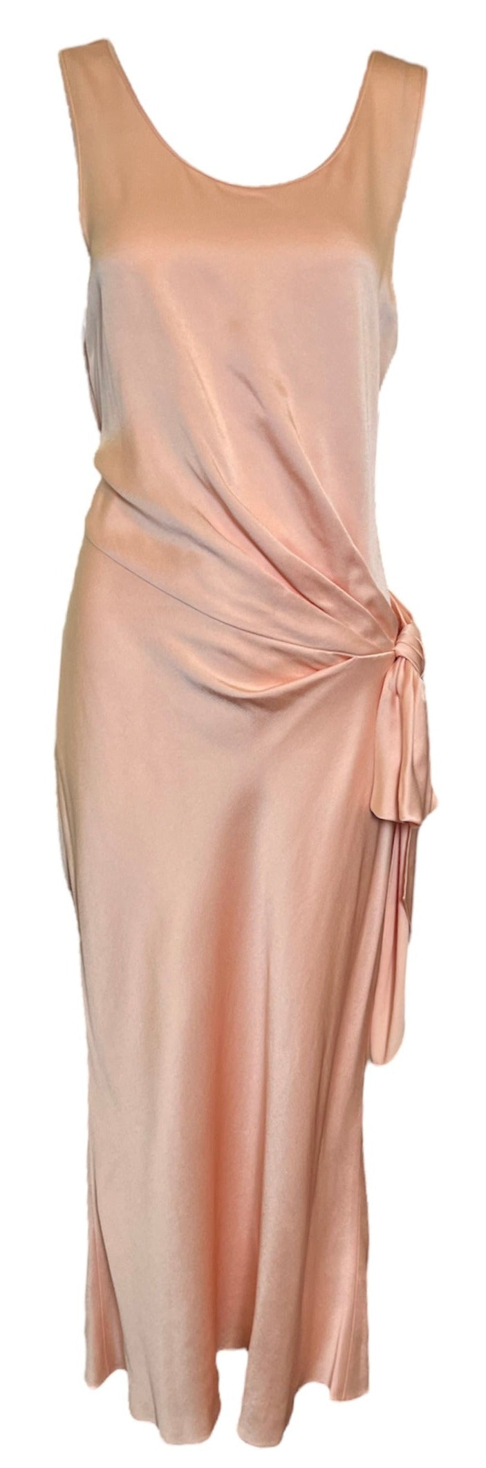  John Galliano 2000s Peachy Pink 1930s Inspired  Bias Cut Gown FRONT 1 of 5