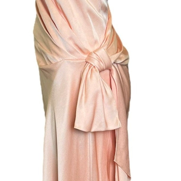  John Galliano 2000s Peachy Pink 1930s Inspired  Bias Cut Gown SIDE 2of 5