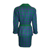  Valentino Boutique 80s Green, Purple and Fuschia Plaid  Skirt Suit Ensemble BACK 3 of 7