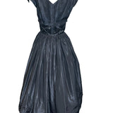 Levy's '50s Black Taffeta Dress with Bodice Beadwork BACK 3 of 5