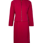 Emilio Pucci 1965 Hot Pink Braniff Stewardess Skirt Suit Uniform, alone