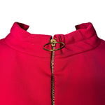 Emilio Pucci 1965 Hot Pink Braniff Stewardess Skirt Suit Uniform, neck detail