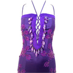 Emmanuel Unagro S/S 2005 Purple Rhinestone Lace-Up Gown, top