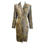 Bill Blass F/W 1997 Velvet Hand Silk Screened Coat 2