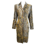 Bill Blass F/W 1997 Velvet Hand Silk Screened Coat 2