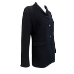 Chado Ralph Rucci S/S 2001 Charcoal Black Cashmere Pant Suit, jacket side