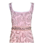 Emanuel Ungaro 2000's Rose Pink Embellished Lace and Silk Dress, top