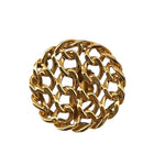 Chanel Lifetime Mid Century Gold Plated Chain Link Round Earrings, solo 2
