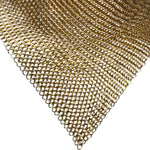 Ferrara Gold Chain Mail Handkerchief Collar Necklace, N/O, detail