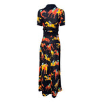 Unlabelled Joshua Tree 1970's Derby Print Two Piece Skirt Ensemble, back