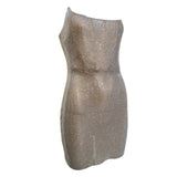 Giuseppe Di Morabito Crystal Covered Naked Strapless Mini Dress