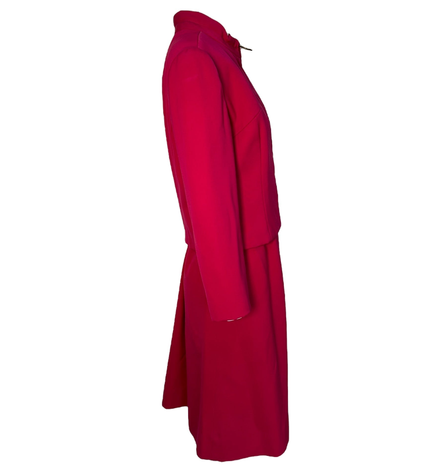 Emilio Pucci 1965 Hot Pink Braniff Stewardess Skirt Suit Uniform, side
