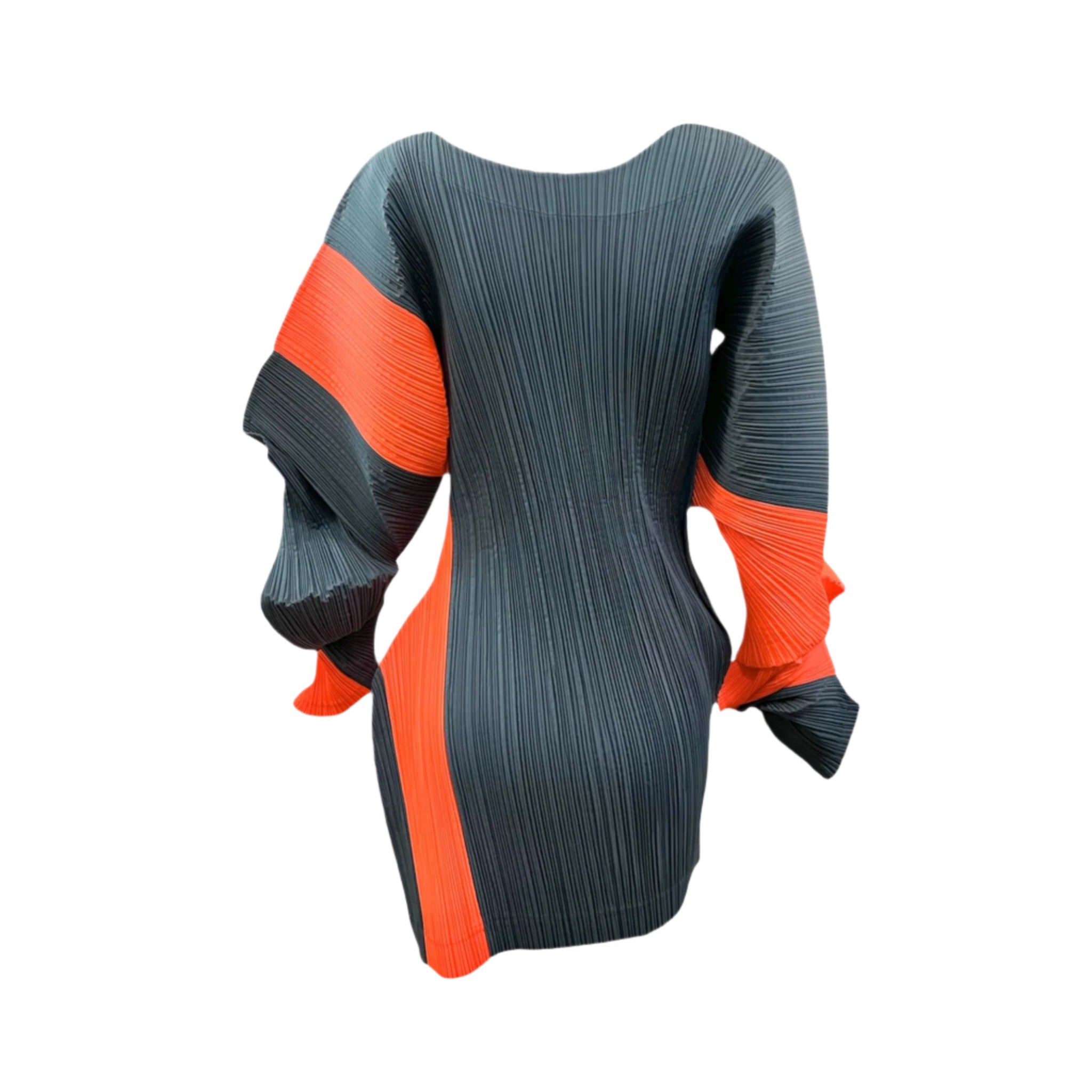 orange and grey dress Orange and Grey Gingham Dress