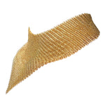 Ferrara Gold Chain Mail Handkerchief Collar Necklace, N/O, side