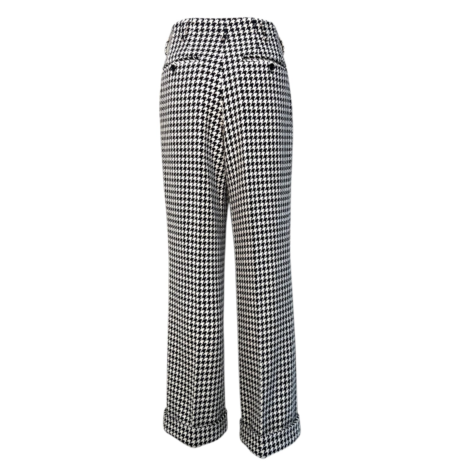 Yohji Yamamato Houndstooth Wool Trousers, back