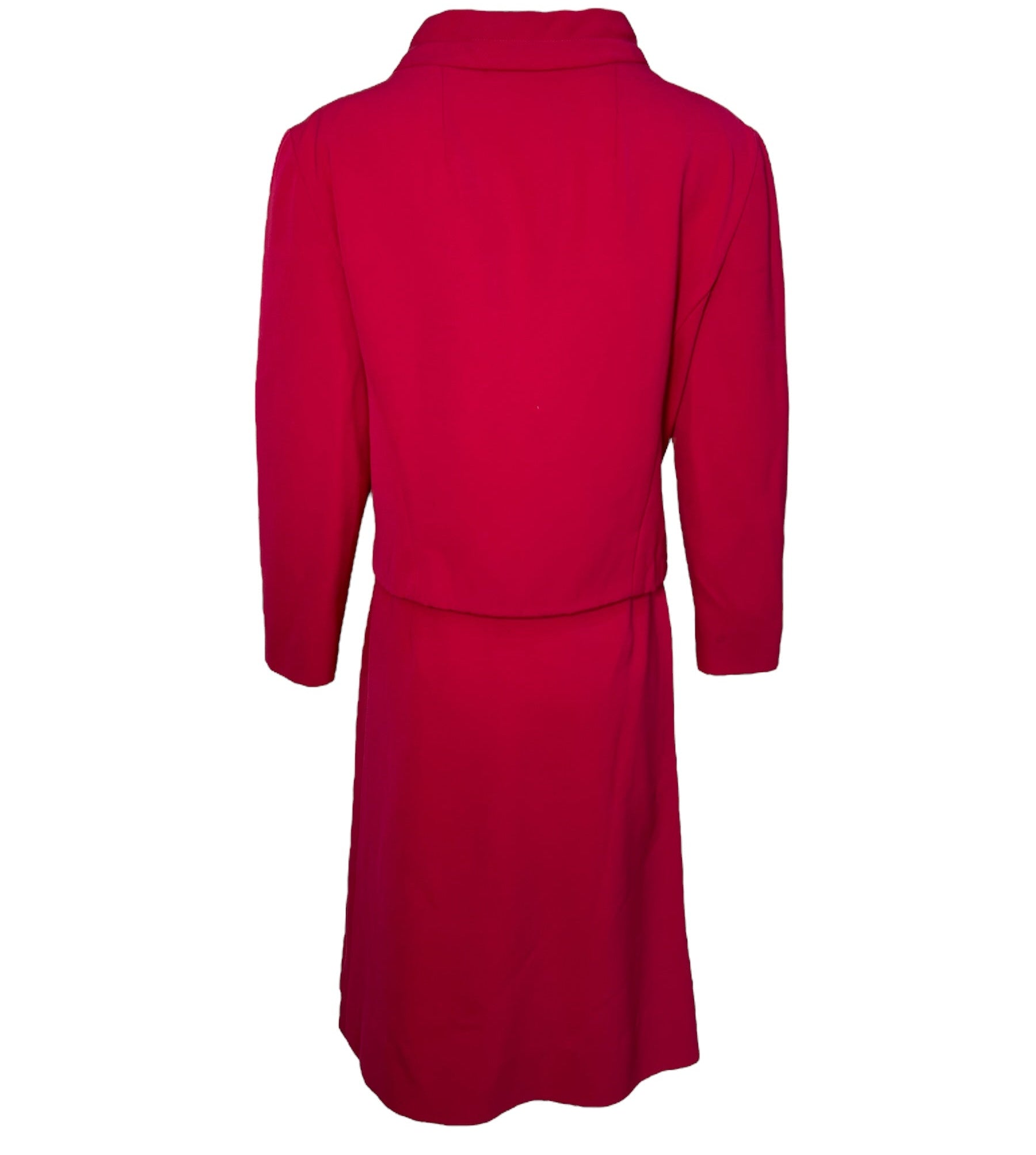 Emilio Pucci 1965 Hot Pink Braniff Stewardess Skirt Suit Uniform, back