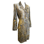 Bill Blass F/W 1997 Velvet Hand Silk Screened Coat, side