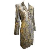 Bill Blass F/W 1997 Velvet Hand Silk Screened Coat, side