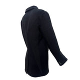 Chado Ralph Rucci S/S 2001 Charcoal Black Cashmere Pant Suit, jacket side back