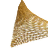 Ferrara Gold Chain Mail Handkerchief Collar Necklace, N/O, side