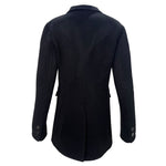 Chado Ralph Rucci S/S 2001 Charcoal Black Cashmere Pant Suit, jacket back