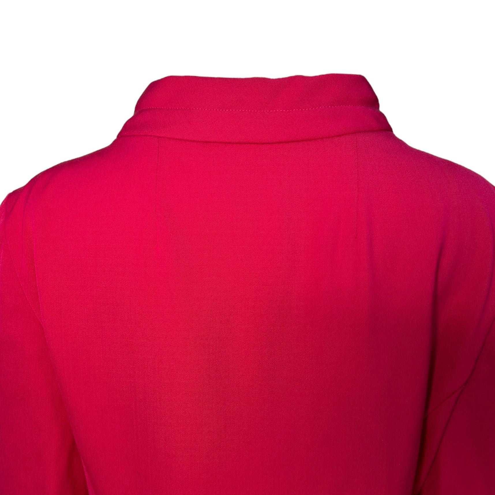 Emilio Pucci 1965 Hot Pink Braniff Stewardess Skirt Suit Uniform, upper back detail