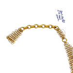 Ferrara Gold Chain Mail Handkerchief Collar Necklace, N/O, closure 2