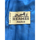 Hermes 1980's Rare Blue Ostrich Leather Vest , label
