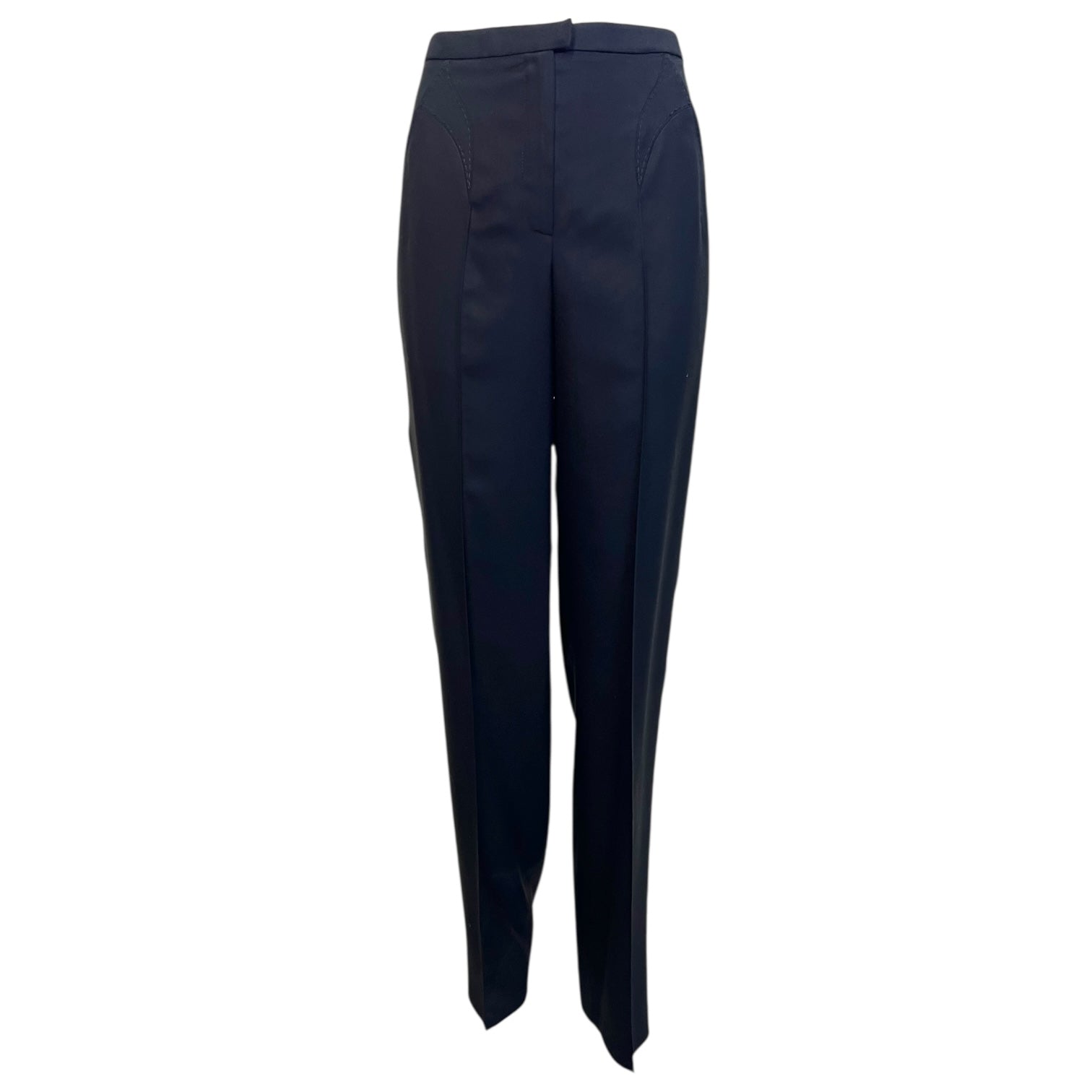 Chado Ralph Rucci S/S 2001 Charcoal Black Cashmere Pant Suit, pants