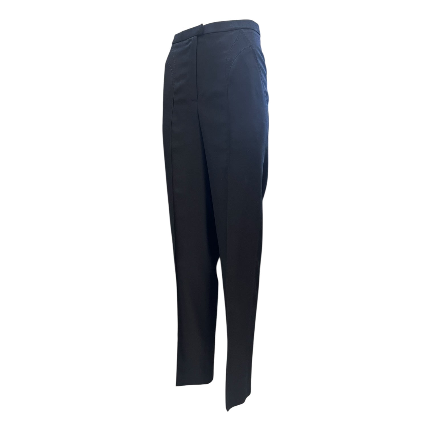 Chado Ralph Rucci S/S 2001 Charcoal Black Cashmere Pant Suit, pant side