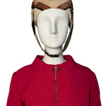 Emilio Pucci 1965 Hot Pink Braniff Stewardess Skirt Suit Uniform, hat