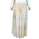 Chloé by Karl Lagerfeld 1970's Ecru Silk 1920's Inspired Drop Waist Dress ,skirt