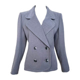 Yves Saint Laurent Haute Couture Fall 1981 Grey Wool Skirt Suit, jacket