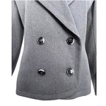 Yves Saint Laurent Haute Couture Fall 1981 Grey Wool Skirt Suit, jacket buttons